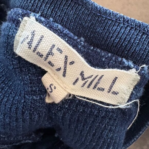 ALEX MILL Mens Long Sleeve Blue Textured Small Cotton - Picture 4 of 4